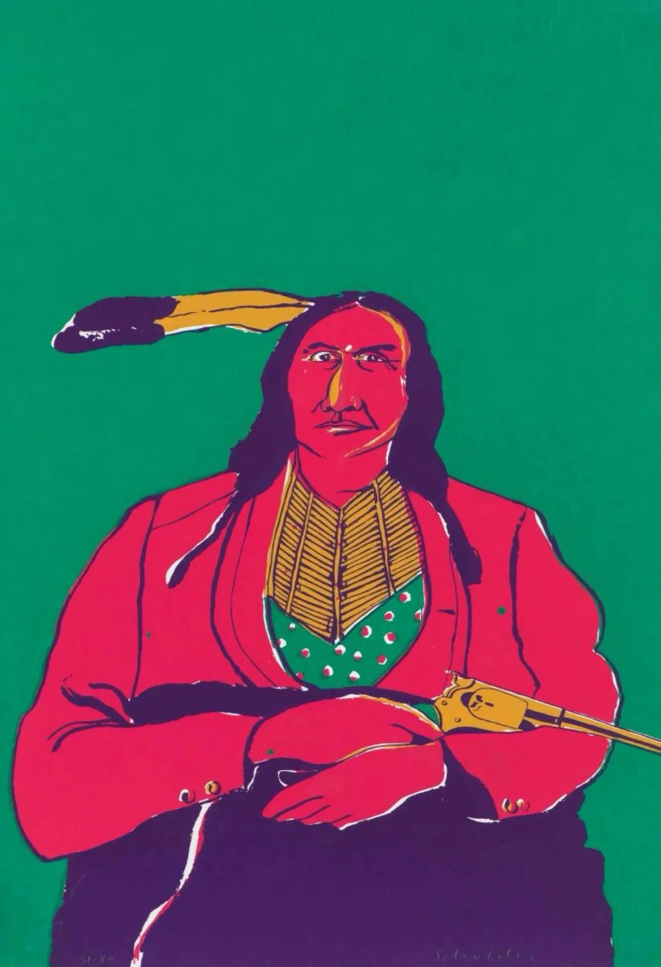 Fritz Scholder lithograph